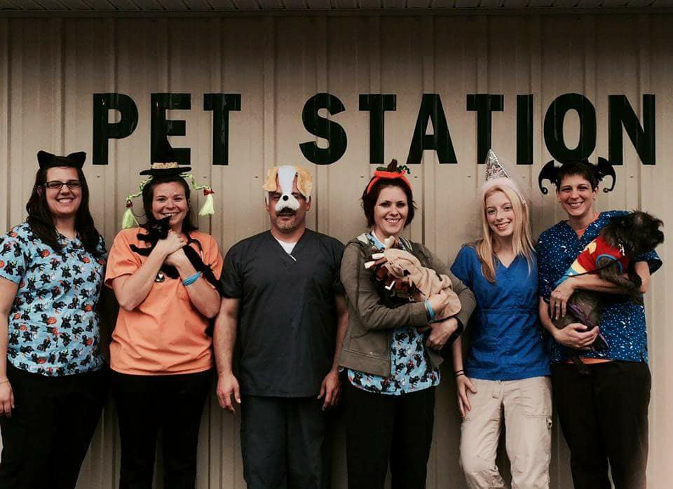 Staff during Halloween